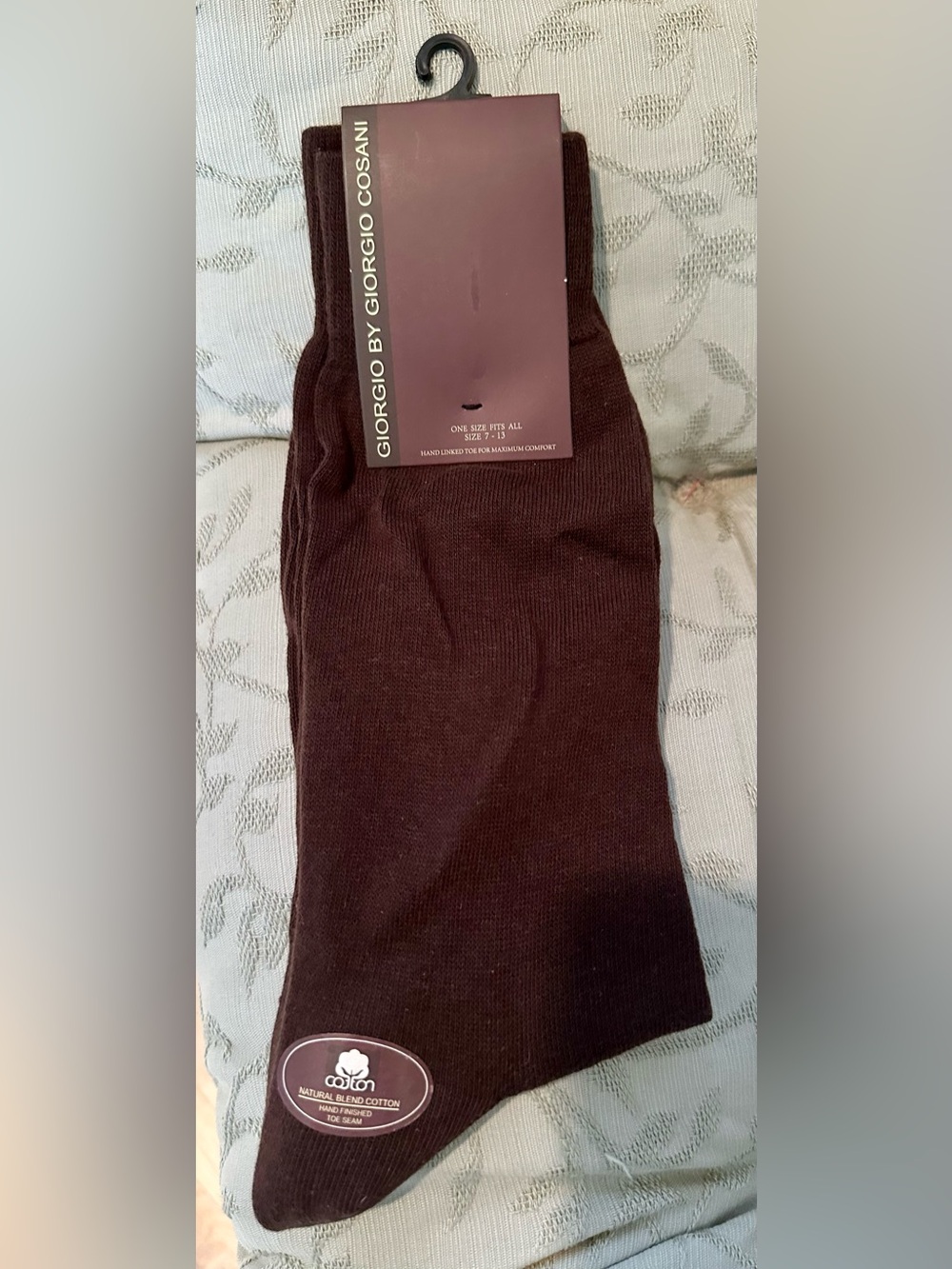 NWT Giorgio Armani Men's Dark Brown Dress Socks